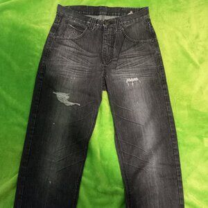 Eight732 Distressed Urban Wear Men's Black Jeans Size 32 x 32 Street Gear